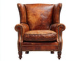 Poltrona - Pelle - 97x90x111 cm - Marrone cognac - Stile classico