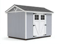 Casetta da giardino - Legno - 244x183x220 cm - Grigio-Bianco - Stile cottage