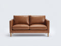 Divano a due posti - pelle - 158x84x86 cm - marrone cognac - design moderno