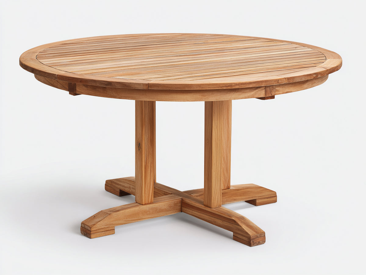 Tavolo da giardino - Legno - 140x140x75 cm - Legno naturale - Stile rustico