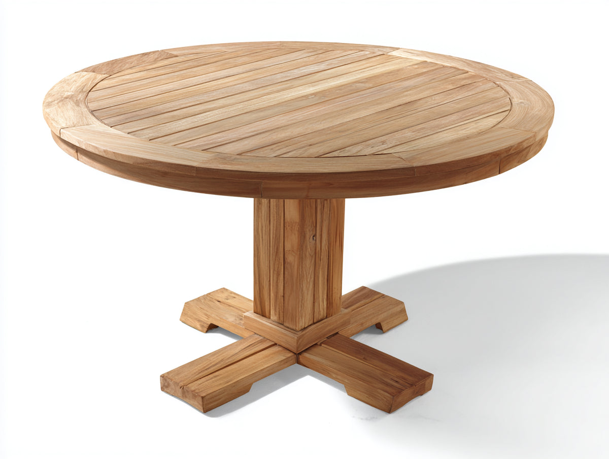Tavolo da giardino - Legno - 125x125x75 cm - Legno naturale - Stile classico