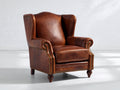 Poltrona - Pelle - 92x86x108 cm - Marrone - Stile classico
